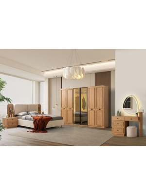 Doressa Merlin 6 Kapılı Reflekte Camlı Yatak Odası Takımı