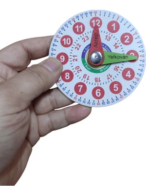 heptex Uv Baskılı Mini Ahşap Saat Öğreniyorum 10 cm Çapında Dayanıklı Tasarım