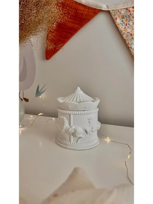 Pelius Atlı Karınca Beton Mumluk, Dekoratif Obje, Dekoratif Takı Kutusu