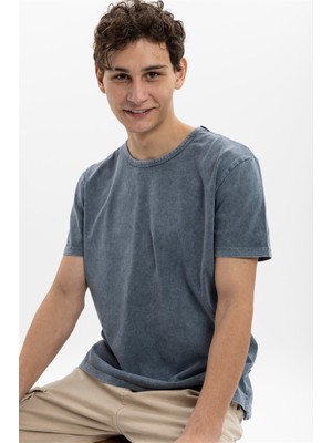 S-Ponder Erkek Uzun Düz %100 Pamuklu Bisiklet Yaka Sweatshirt