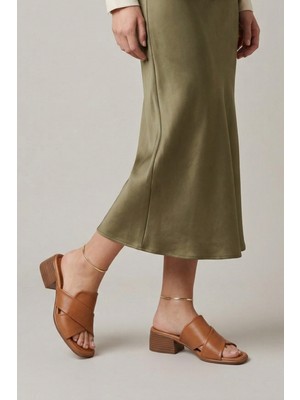 Mammamia Kadın Deri Terlik D26YT-1630