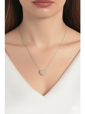 Famemus Accessory Çelik Gold Renk Zirkon Taşlı Anka Kuşu Model Kadın Kolye