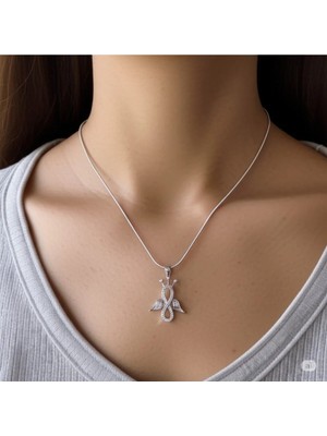 Famemus Accessory Ay Figürlü Fantastik Kolye Çelik Silver Kolye 45CM