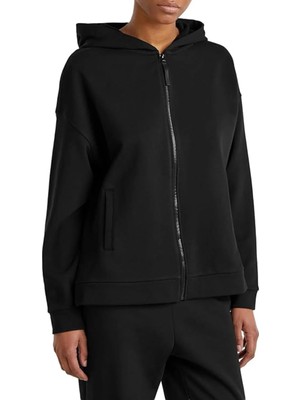 United Colors Of Benetton Siyah Kadın / Kız Kdn_logo Baskı Detaylı Kapüşonlu Relax Fit Sweatshirt Model Kodu: 3UNID500RSIYAH