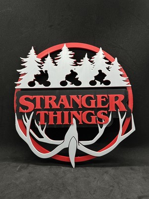Goka 3D Craft Stranger Things Upside Down 3D Dekoratif Duvar Logosu - 18 cm