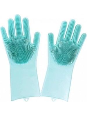 Nuveden Sihirli Isıya Dayanıklı Silikon Çok Amaçlı Bulaşık Eldiven Fırçası Magic Gloves