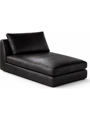 The Ivy Concept Store Ashford Siyah Deri Dinlenme/ Tv Koltuğu