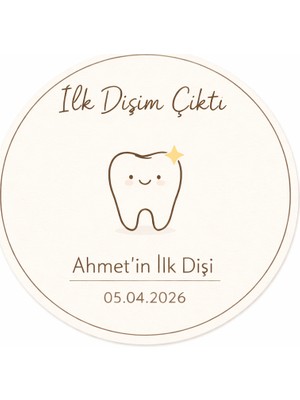 Photonom Ilk Dişim Çıktı Baby Shower Hediyelik Etiket 50 Adet