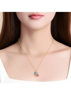 Famemus Accessory Kadın Inci Detaylı Kalp Figürlü Kombin Kolye