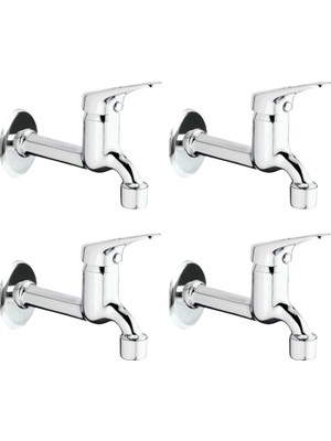 Nuveden 4lü Aç Kapa Mix Lavabo Musluk Wc Lavabo Uzun Musluk Perlatörlü