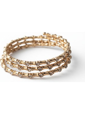 Diva Viva - Crystal Glow Sarmal Silindir Detaylı Bileklik (KOD-453)