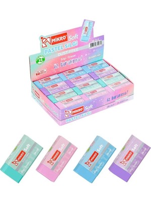 Micro Mikro 2B-24P Pastel Soft Silgi 4 Adet