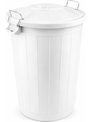 Nuveden Ieg™ Çöp Kovası 70 Lt Plastik Çöp Kovası Kapaklı Büyük Boy Çöp Bidonu Dayanıklı Çöp