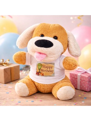 Daniska Happy Birthday Tişörtlü Peluş Köpek