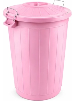 Nuveden Ieg™ Çöp Kovası 70 Lt Plastik Çöp Kovası Kapaklı Büyük Boy Çöp Bidonu Dayanıklı Çöp