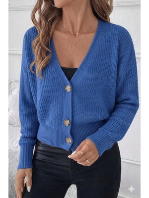 Stores36 Düğme Detay Triko Bluz