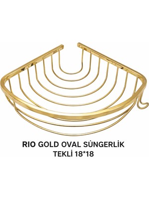 Onno Rıo Gold Oval Süngerlik Tekli 18*18