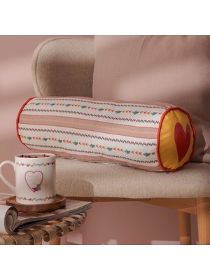 Evidea Soft Glow Silindir Kırlent - Ekru - 17X47 cm