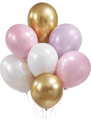 Patladı Gitti Kedi Temalı Konsepti 10 'lu Balon Seti – Pembe Gold Konsept