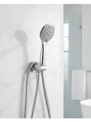 Feifei Duş Başlığı Seti Spiral Hortum Hareketli El Duşu Tutacağı Kirece Dayanıklı - FEİ3602-262