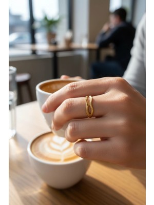 HAKAN GÜLER KUYUMCULUK 22 Ayar Altın Iki Sıra Ajda Model Yüzük