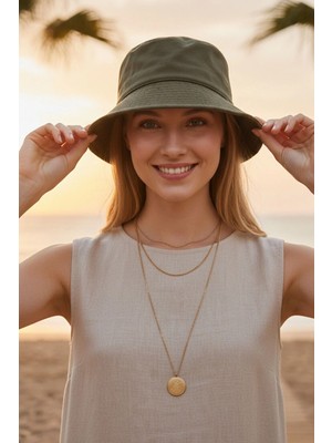 Ritagarcia Unisex Pamuk Gabardin Kova Şapka Bucket Hat Güneş Şapkası