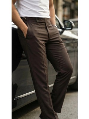 Stores36 Erkek Toka Detaylı Oldmoney Kumaş Pantolon