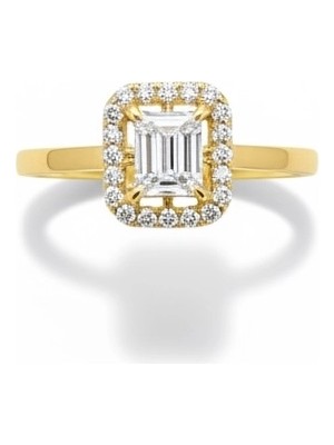 HAKAN GÜLER KUYUMCULUK 14 Ayar Altın Baget Taşlı Yüzük – 1,35 Gram