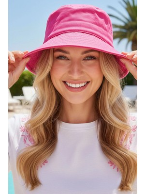 Ritagarcia Unisex Pamuk Gabardin Kova Şapka Bucket Hat Güneş Şapkası