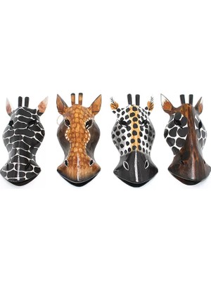 Marsilyan Ahşap Duvara Asmalı 20 cm Zebra Maske