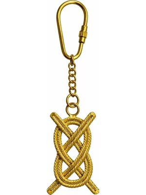 Marsilyan Pirinç Gemi Düğümü Tasarımlı Anahtarlık