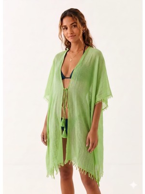 Trend Nexus Yaz Modası Ip Detaylı Fuşya Pareo