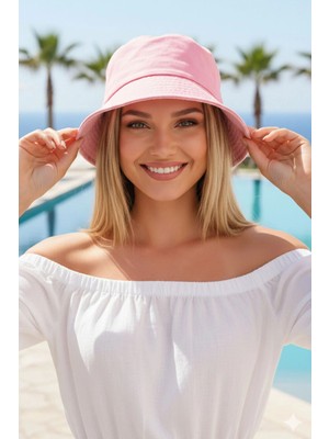 Ritagarcia Unisex Pamuk Gabardin Kova Şapka Bucket Hat Güneş Şapkası