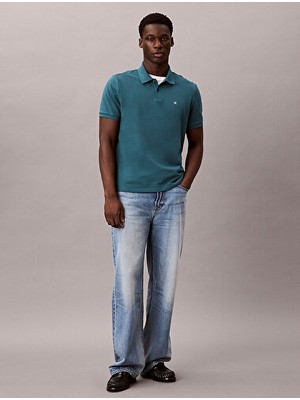 Calvin Klein Erkek Ss Monogram Detaylı Pike Polo Yaka T-Shirt