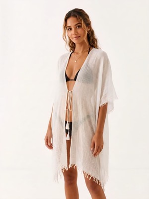 Trend Nexus Yaz Modası Ip Detaylı Fuşya Pareo