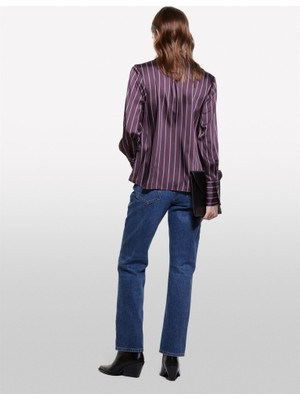 Sisley %100 Pamuk Beş Cepli Düz Paça Normal Bel Denim Pantolon Kadın Haki Mix Pantolon - 324A4YRZLE03X