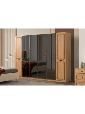 Doressa Merlin 6  Kapılı Reflekte Camlı Gardırop