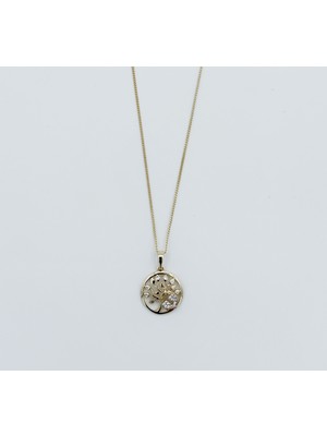 Mavika Jewellery 14K Gold Plated Tree Of Life  Kolye