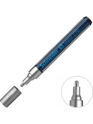 Schneider Markör Boya Kalemi Maxx 1-3 Mm Gümüş 270 SCM317 (10 Lu Paket)