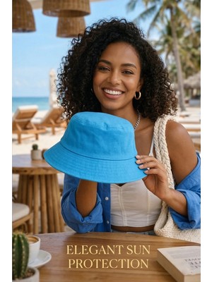 Ritagarcia Unisex Pamuk Gabardin Kova Şapka Bucket Hat Güneş Şapkası