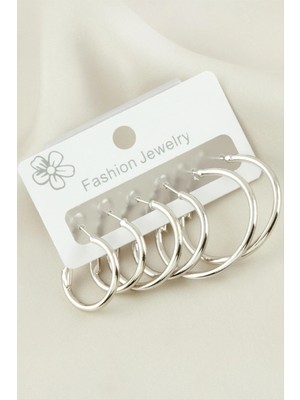 Osense 6 Adet Ince Boru Halka Küpe 2-2,5-3 cm