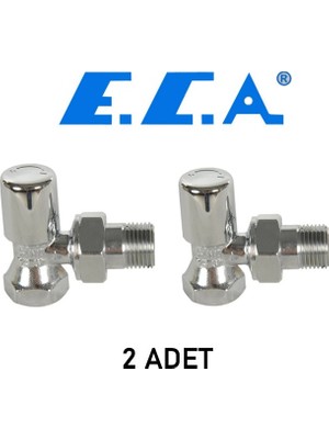 E.c.a 1/2 Krom Volanlı Köşe Radyatör Valfi 2 Adet 602120280