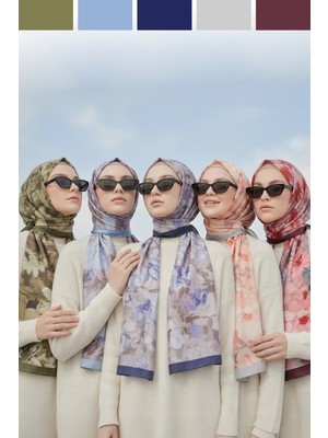 Kamer Scarf Romantique Serisi Soft Pamuk Desenli Şal 5'li Paket
