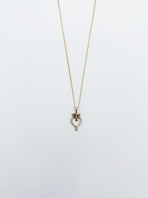 Mavika Jewellery 14K Gold Plated Lucky Owl Kolye