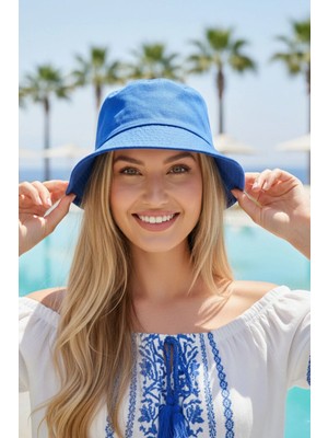 Ritagarcia Unisex Pamuk Gabardin Kova Şapka Bucket Hat Güneş Şapkası