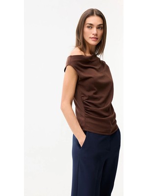 Love My Body Degaje Yaka Triko Bluz Kahve 115L9843000