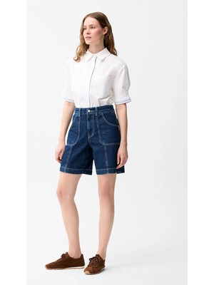 Love My Body Cepli Jean Şort Lacivert 170L9100003