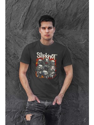 Buzagi Slipknot Dijital Baskı Regular Unisex Tişört