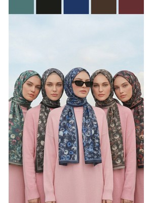 Kamer Scarf Soft Pamuk Desenli Şal Leylazar Serisi 5'li Paket