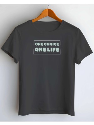 Buzagi One Life Regular Kalıp Dijital Baskılı Siyah Tişört